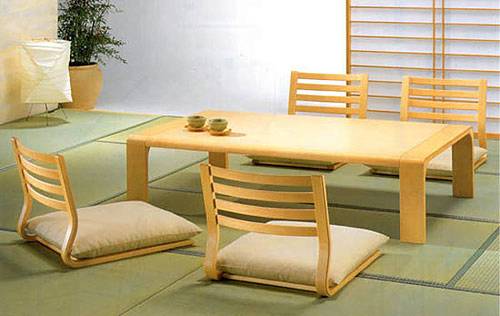 Mẫu bàn ăn bệt kiểu Nhật phong cách hiện đại