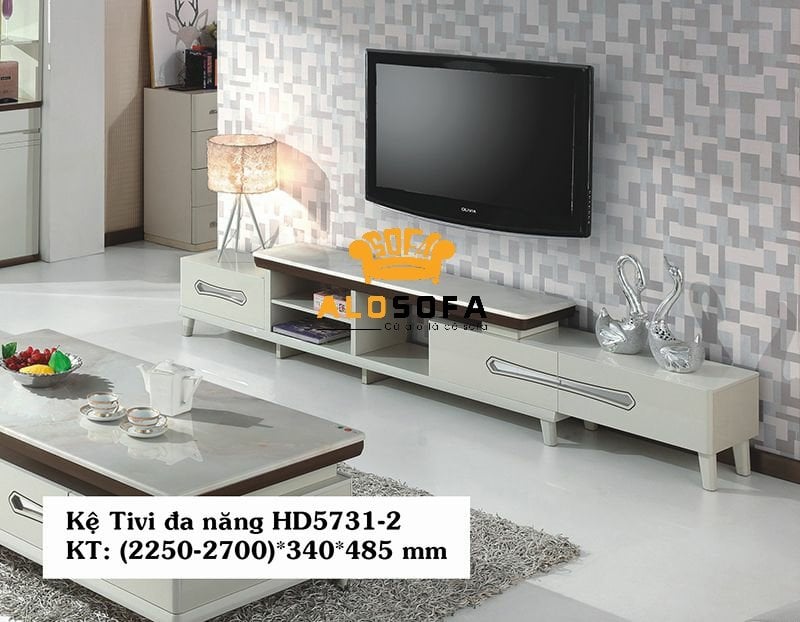 Kích thước kệ tivi bằng gỗ - Alo Sofa