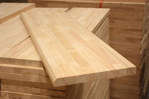 mảnh gỗ cao su đã được chế biến